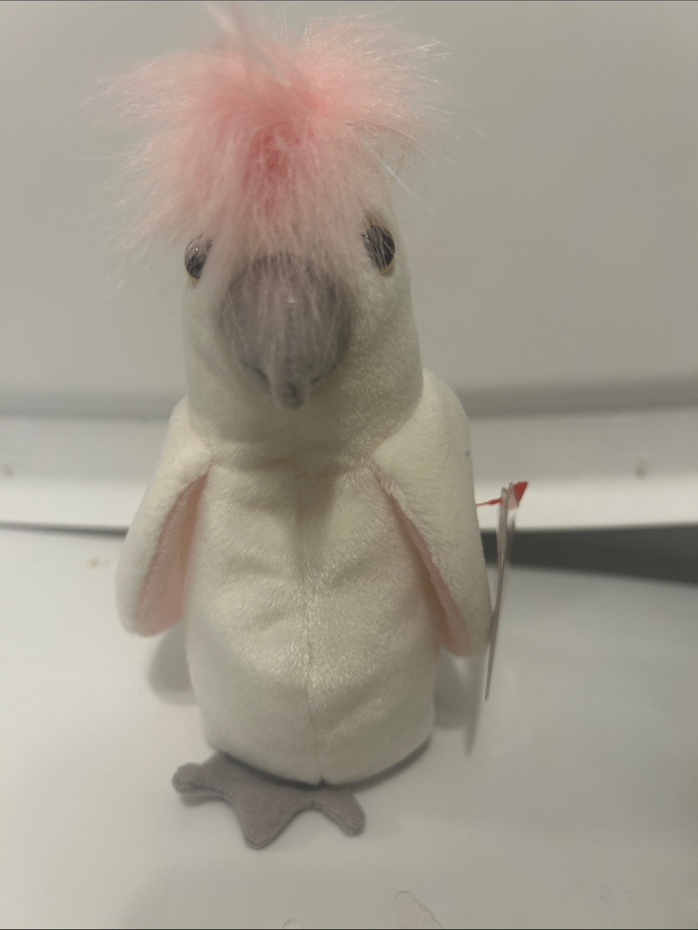 Ty White and Pink Cockatoo Plush Bird